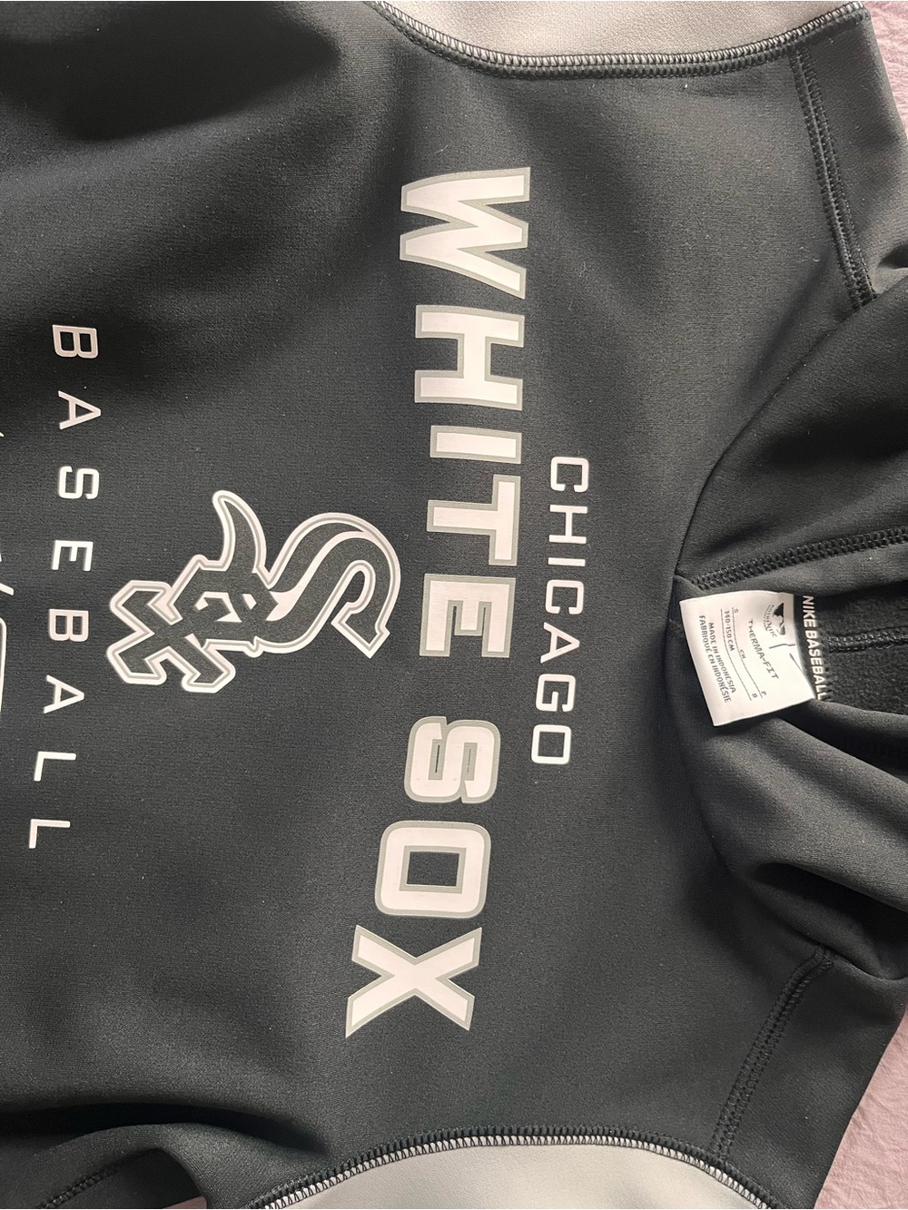 Nike Chicago White Sox Pullover Hoodie - Black & White